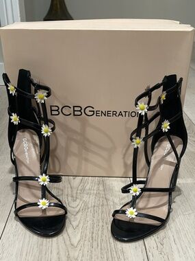 Bcbgeneration Women's Jordan Caged Block Heel Sandals